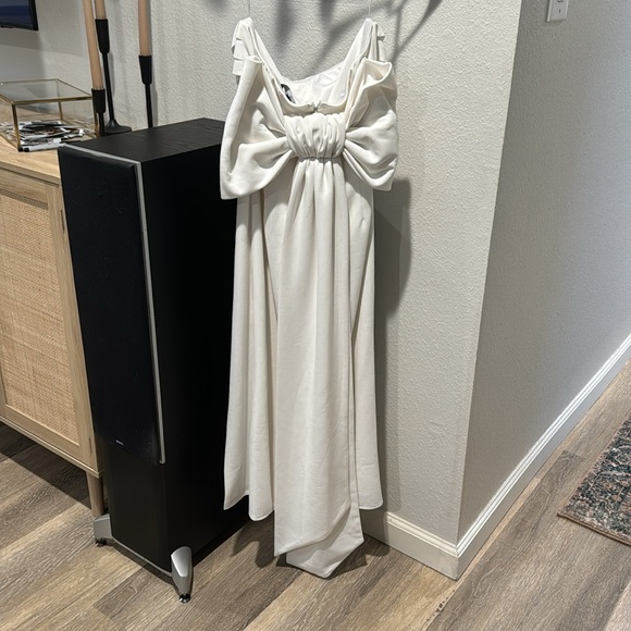 lulus white bow dress - Picture 5 of 7